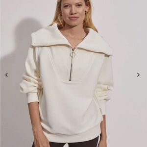 Varley vine pullover in ivory